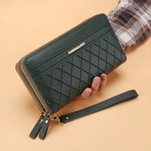 2026 New Women's Long Wallet, Korean Style Minimalist Double Zipper Coin Purse, Multi-Card Slot Wallet Card Holder - Multicolor - View 7