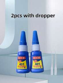 20g 401 Quick Drying Super Glue - Clear, Waterproof, Non-Yellowing, Heat Resistant, Suitable For DIY Projects, Home Decor, Handicrafts, Plastic, Metal, Ceramic, Glass, Wood, Stone | Suitable For Shoe And Bag Repair - 401 Nail Art Glue - View 9