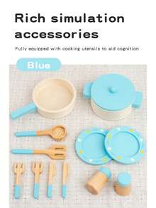 Children's Wooden Pretend Play Kitchen Utensils Educational Toy For Boys And Girls - Many - View 10