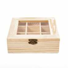 9 Compartments Storage Box Organizer Wooden Sugar Bag Container Wooden Tea Bag Jewelry Accessories Organizer Brooch Organizer - As Picture - View 5