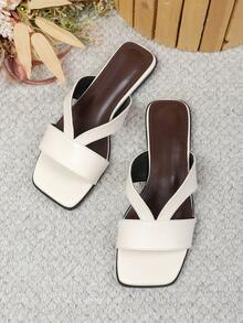 Women's Flat Sandals Spring Summer New Versatile Soft Sole Beach Slides Fashion Roman Sandals - White - View 4