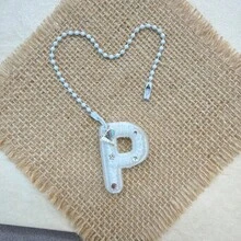 You Can Make Your Own White Diamond Letter Car Rearview Mirror Hanger. It Features A Silver Bead Chain Design, With An Elegant Shiny Cream Texture. It Can Be Easily Hung On The Car's Rearview Mirror And Is A Charming Interior Decoration For Your Car. - Letter Pendant - View 44