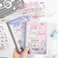 1 Book 20pcs Healing Journal Sticker Book, Exquisite Printing Clear Patterns Sturdy Binding Durable Ins Style English Pattern Material For Planner Phone Case Luggage DIY Decoration Stickers, Back To School - Multicolor - View 9