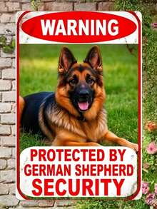 2D 木製德國牧羊犬警告標誌設計，木製牌匾戶外花園裝飾標誌，庭院圍欄露台牆掛飾，園藝愛好者禮物 - TM10 - 查看 2