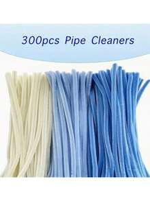 100/300/321pcs Blue And White Pipe Cleaner Flower Set, Upgraded DIY Craft Kit, Suitable For Mother's Day, Graduation, Valentine's Day And Holiday Gifts, Wool Core Craft Set, Blue And White Pipe Cleaner Flower Set - A - View 9