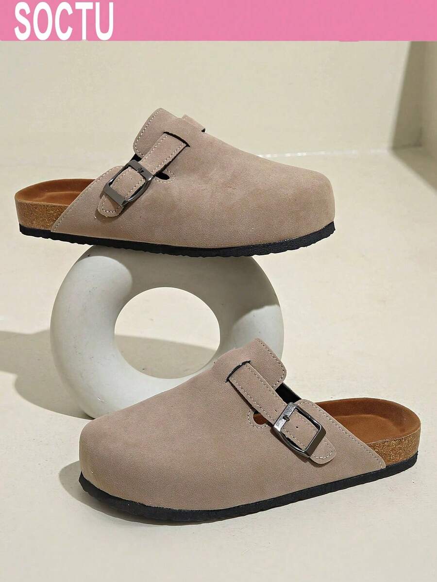 Women's Spring New Round Toe Thick Sole Comfortable Slip-On Casual Fashion Mules