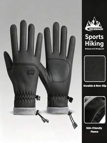 Sarung Tangan Olahraga Musim Dingin Unisex dengan Lapisan Fleece dan Fit Ramping - Tahan Air, Tahan Angin & Perlindungan Termal untuk Ski, Mengendarai Sepeda Motor & Bersepeda - MultiWarna - View 15