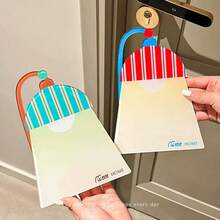 1pc Acrylic Door Sign, Erasable Entry Message Hanging Board, Vintage Striped Hat Design, Doorway Delivery Information Whiteboard, Suitable For Home Decor, Kitchen Message Board, Desktop Message Board - A - View 2