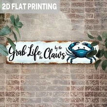 2D Flat Decorative Metal Sign With Cat And Text - Vintage Wall Art Decor For Home, Salon, Club - 4 X 16 Inches (Random Style) - A - View 7