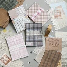 White Kraft Plaid Scrapbooking Paper, Plaid Market Series, Decorative Background Base Paper For Journal DIY Crafts - A - View 1
