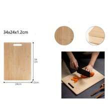 Large Organic Bamboo Cutting Board With Cutout Handle For Kitchen - Heavy Duty Wooden Chopping Board For Meat, Vegetables, Cheese & Fruit - Reversible Food Prep Block & Charcuterie Serving Tray - Ginger - View 13