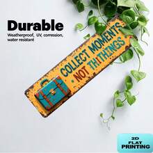 Vintage Travel Theme Decorative Hanging Sign With Suitcase Pattern And Text, Suitable For Cafes, Offices, Travel Agencies, And Inspirational Decor - A - View 3