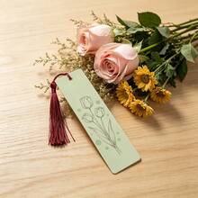 1pc Minimalist Line Floral Art Bookmark, Suitable For Teachers And Book Lovers, Durable Page Marker Bookmark Gift - Multicolor - View 7