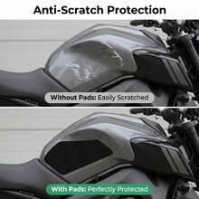 Universal Motorcycle Side Tank Anti-Slip Pad Set, Matte Black Rubber Traction Sticker, Motorcycle Accessories,Motorcycle Stuff,Useful Accessories For Motorcycles,Reduce Fuel Tank Wear, Universal For Most Motorcycle Models - Universal - View 4