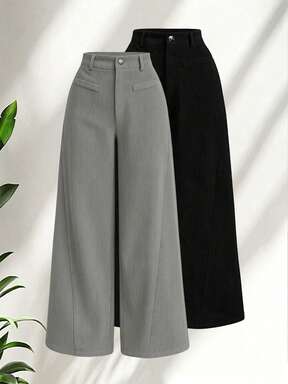 Pantalones largos de pana para mujer, adecuados para todas las estaciones, pierna recta, ajuste holgado favorecedor, pantalones casuales para exteriores