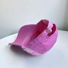1pc Fashion Distressed Ripped Edge Soft Top Baseball Cap, Curved Brim Baseball Cap For Daily Wear - Multicolor - View 3