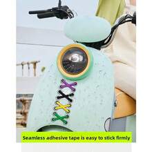 1pc Motorcycle Decals 3D Design Decorative Sticker Vinyl Sticker Funny Cross Shoelaces Funny Shoelace Stickers Car Decals - Car Motorcycle Sticker - View 4