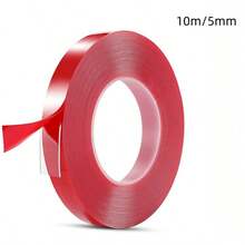 Nail Polish Transparent Tape, High Transparency Double-Sided Seamless Tape, Suitable For Nail Salons. Nail Sticker Display Fixing Tape, Nail Model Display Supplies - Red - View 12