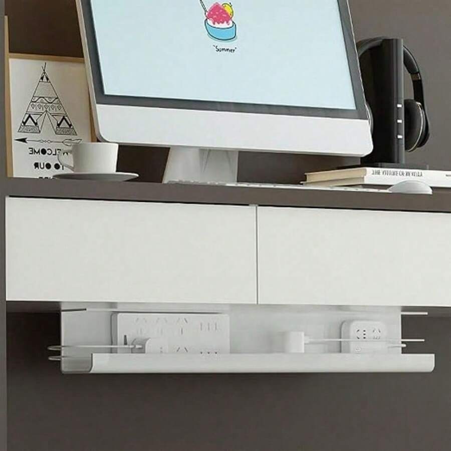 Cable Storage Box Wire Organizer Cable Storage Box For Under Desk Neat Cable Management Cable Organizer Under Desk Storage Rack - Multicolor - View 1