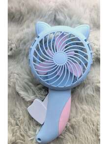 Cute Cartoon Hand-Pressed Mini Fan, Portable Manual Hand-Crank Handheld Fan, No Battery Required Pocket-Sized Hand Fan, Suitable For Outdoor Travel - A - View 16