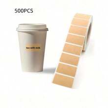 1600/800/500/300/100/60/15PCS Kraft Paper Sealing Label Stickers - Self-Adhesive, Handwritable, Waterproof, Suitable For Packaging, Labeling And Organizing, Packaging Labels,| Waterproof Stickers, Jar Labels, Food Labels - Multicolor - View 16