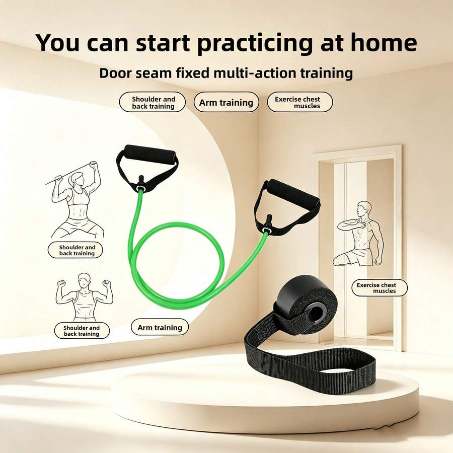 Resistance Bands With Handles, Door Anchor Exercise Tubes For Strength Training - Super Stretch - View 1
