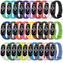 5pcs/2pcs Neutral Solid Color Soft Silicone Watch Band, Compatible With Xiaomi Mi Band 7/6/5/4/3, Replacement Sports Wristband Accessory Gift - Multicolor - View 3