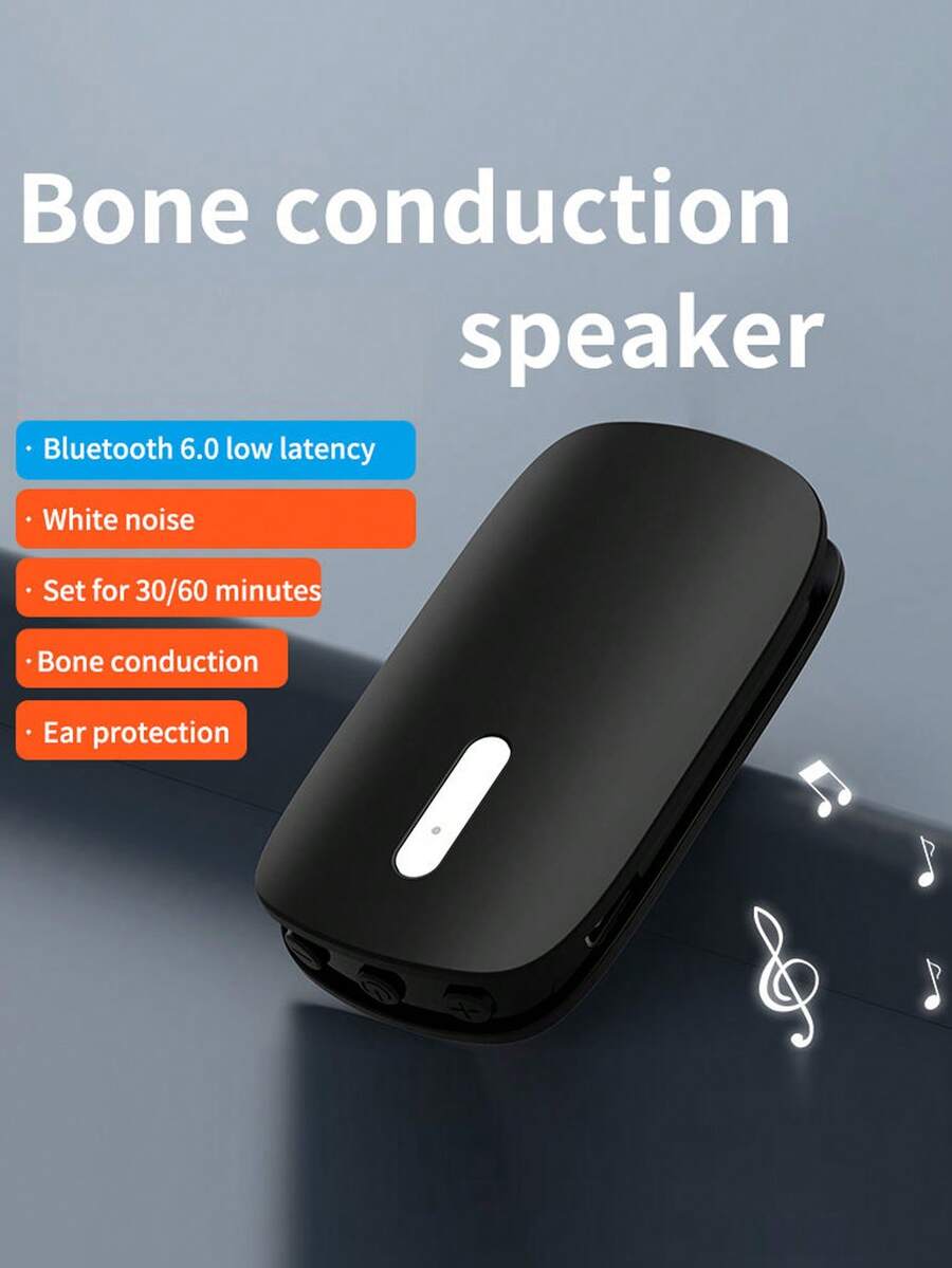 Wireless Compact Portable Bone Conduction Pillow Speaker With Multiple White Noise, Mini Bluetooth Speaker - Multicolor - View 1