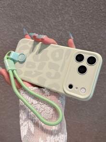 時尚多巴胺綠豹紋手機殼附掛繩，全包覆防摔保護軟殼，極簡創意設計，適用於 iPhone 18 Pro Max/18 Pro/18/17 Pro Max/17 Pro/17/16 Pro Max/16/16 Pro/15/15 Pro Max/15 Pro/11/12/13/14 Pro Max/12 Pro/12 Pro Max/13 Pro/13 Pro Max/14 Pro/14 Pro Max - 淺綠豹紋-單繩 - 查看 5