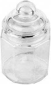 2-Piece Set Octagonal Glass Storage Jars (With Glass Lids), 230 Ml, 8 * 12.6 Cm, Transparent Glass Jars, Suitable For Storing Spices And Sweets As Well As Kitchen Decoration - Clear - View 8
