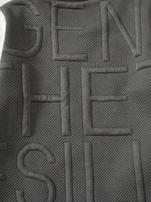 Boys' Fashion Colorblock Embossed Letter Design Crew Neck Sweatshirt And Jogger Pants 2 Pieces Set, Spring/Autumn - Grey - View 5