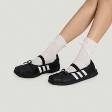Adidas(ADIDAS)LB3787 蝴蝶結方頭平底鞋 - 黑色 - 查看 4