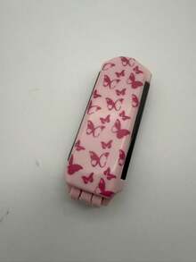 1件粉色蝴蝶結愛心造型折疊梳子附鏡子，便攜多功能折疊梳，適合長直髮與捲髮，女性口袋梳，旅行梳，適合返校、旅行、聖誕節、情人節等場合 - 均碼 - 查看 13