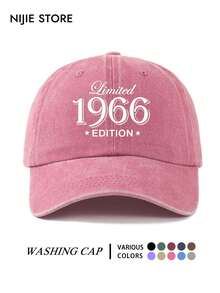 1pc "1966EDITION" Funny Letter Print Design Baseball Cap, Lightweight Comfortable Adjustable Sun Protection Multi-Function Baseball Cap, Vintage Washed Cap, Unisex Baseball Cap, Suitable For Daily Wear, Commuting, Outdoor Activities And Other Occasions - A - View 13