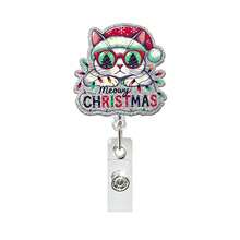 1pc Christmas Creative Retractable Badge Reel, Suitable For Hospital, School, ID Card Holder, Christmas Party Gift - Multicolor - View 11