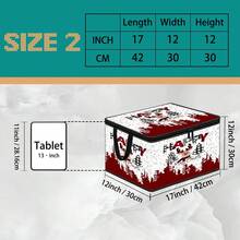 Thickened Storage Bag, Foldable Clothing & Bedding Storage Bag, Dorm Essentials, Suitable For Blankets, Bedding, Wardrobe, Under Bed And Dorm Storage, Ideal For Moving, Laundry And Space-Saving Room Organization, Christmas Edition Premium Digital Printed Pattern - Multi-color - View 11