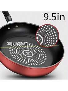 1pc 24cm Non-Stick Frying Pan With Lid, Suitable For Frying And Sautéing, Compatible With Induction Cooktop And Gas Stove, Saucepan, Cooking Pot, Stockpot, Frying Pan, Cooking Pan, Cookware Set, Healthy Pot And Flat Bottom Pot Set, Kitchen Cooking Set, With Cool-Touch Handle, Ceramic Non-Stick Stew Pot With Lid, Granite Coating - View 7