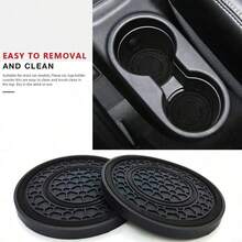 Car Cup Holder Anti-Slip Silicone Coaster Universal Heat-Resistant Mat Spill-Proof Cup Pad Auto Interior Accessories - View 19