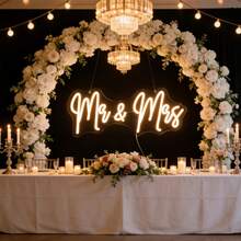1pc Romantic Multi-Color Wedding Neon Sign, USB Powered LEDNeon Light, Wall Hanging Decor Light, Versatile Decoration Suitable For Wedding Events, Romantic Proposal, Couple Anniversary, Themed Party, Bedroom Decoration, Family Living Room Layout, - Multi-color light - View 4