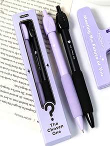 2pcs Creative Student Clickable Rotating Gel Pens, Quick-Dry Smooth Ink, Suitable For Daily Practice, Exams, Writing, Highly Attractive Stress-Relief Rotating Water Pens, Suitable For Holiday Gifts, Office Use - Multicolor - View 13