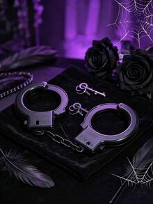 Plastic Handcuffs, Cosplay Costume Prop, Role Play Stage Performance Game Accessory, Portable Novelty Holiday Party Small Gift, Halloween Costume Prop, Fun Gift For Friends (Product May Have Slight Surface Imperfections During Production, But It Does Not Affect Normal Use) - Multicolor - View 8
