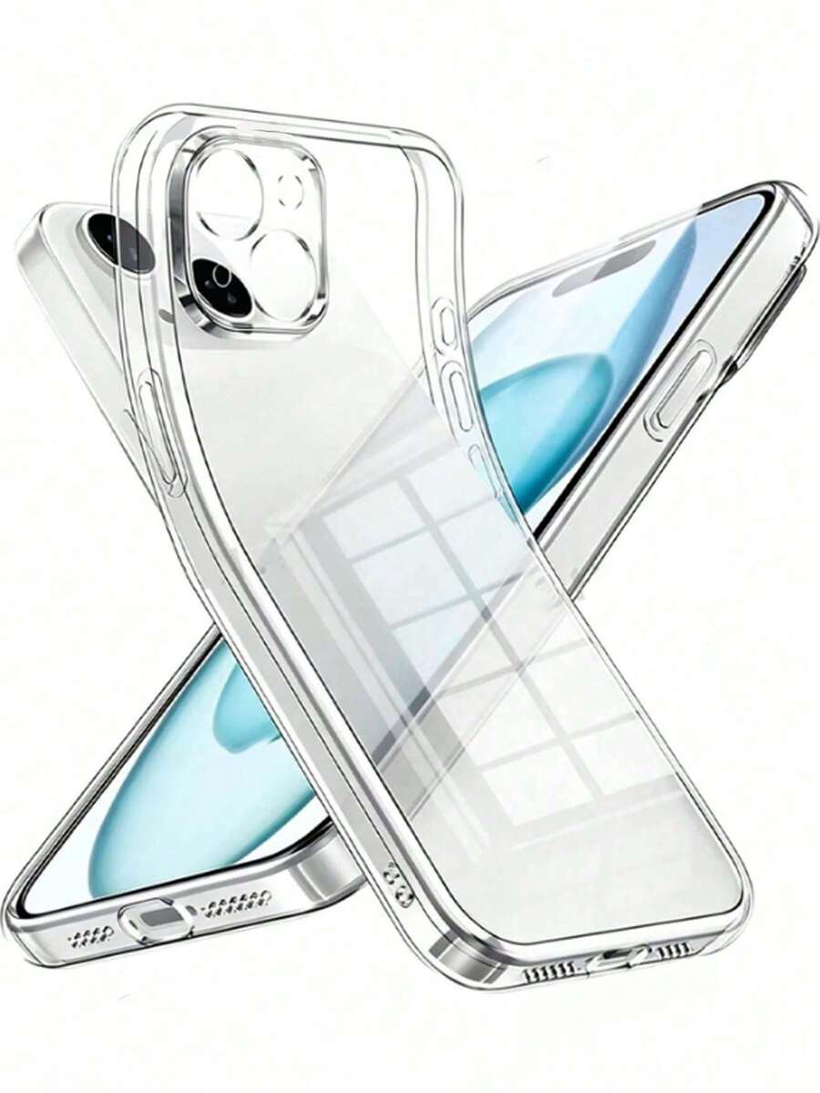 Clear Crystal Protective Case Compatible With Iphone 18 Pro Max 17 17e 16 16e 15 14 13 12 11 Pro Max Mini Plus Air Se3 Se2 8 7 6 Plus, Anti-Yellowing, Camera Protection, Military-Grade Drop Test, Transparent Shockproof Soft Silicone Ultra-Thin Phone Case, Clear - Clear - View 1