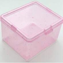 2pcs Plastic Flip Top Storage Boxes, PP With Lid Storage, Card Storage Box, Acrylic Organizer Box, Transparent Hair Accessory Storage Box, Desk Organizer, Storage, Storage Boxes With Lid, Office Desk Accessories, Drawer Organizer, Desk Tidy, Plastic Organizer Boxes, Clear Acrylic Box, Storage Containers, Display Case - Multicolor - View 9