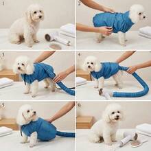 Pet Drying Bag, Dog Specific, With Blow Dryer Hose Connector, Waterproof Pet Drying Coat, Suitable For Post-Bath Grooming, Adjustable Quick-Dry Grooming Accessory - Multicolor - View 4