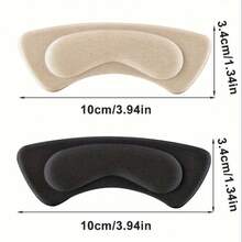 6pcs Thickened Soft Cushioning Heel Pads, Anti-Slip Shock Absorbing, Suitable For High Heels, Dress Shoes, Walking, Running, Unisex Heel Pads - Beige - View 8