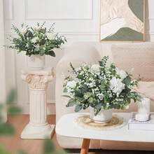 20/60 Stems Artificial Eucalyptus Leaves, Fake Greenery For Wedding Bouquets, Garlands, Vases, Floral Arrangements, Home Bedroom Decor, Garden Decor - Green 1 - View 5