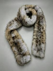 Women's Leopard Print Scarf, Fashionable Neck Scarf And Collar Style Winter Accessory, Long Animal Pattern Shawl, Suitable For Autumn/Winter Outfits, Soft Touch Layering Piece, Applicable For Daily Wear, Street Style, Travel, Holiday, Party, Gifting And Cold Weather Styling - Multicolor - View 9