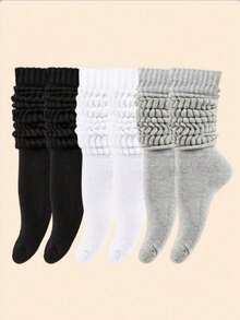 1/2/3/5/6/12 Pairs Women's Multi-Color Fashion Loose Socks, Suitable For Daily Wear - Multicolor - View 1