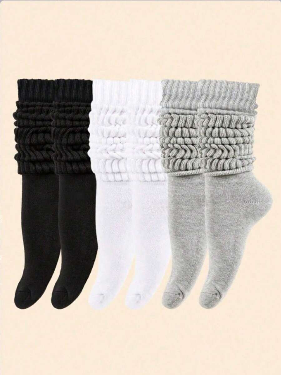 1/2/3/5/6/12 Pairs Women's Multi-Color Fashion Loose Socks, Suitable For Daily Wear - Multicolor - View 1