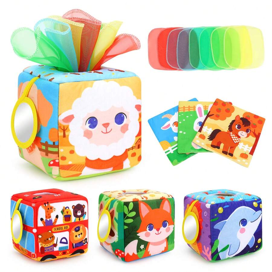 Baby Tissue Box Toy, Suitable For 6-12 Months Infants, Montessori ...